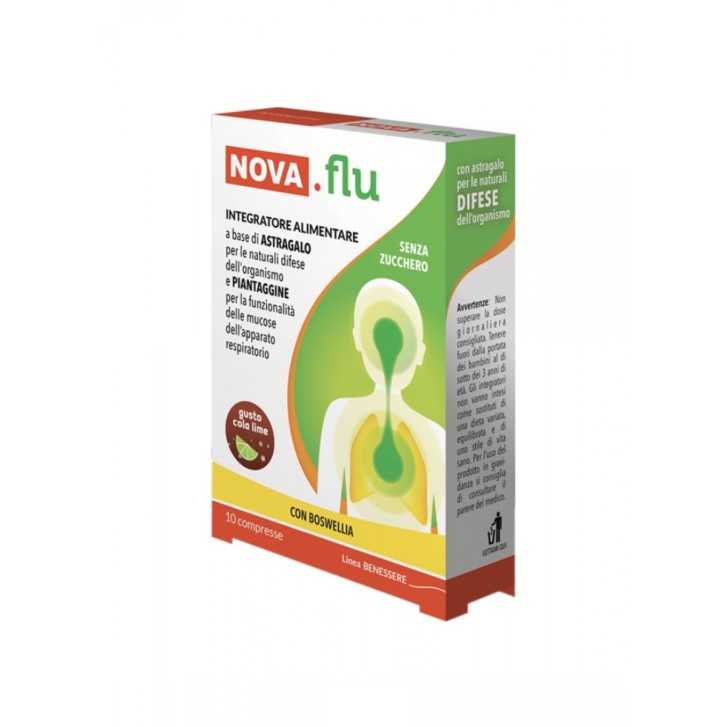 Nova Argentia Flu 10 Compresse - Integratore Vie Respiratorie
