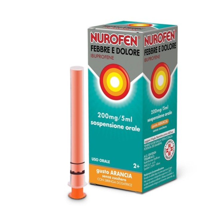 Nurofen Febbre e Dolore Ibuprofene Sospensione Orale Arancia 100 ml