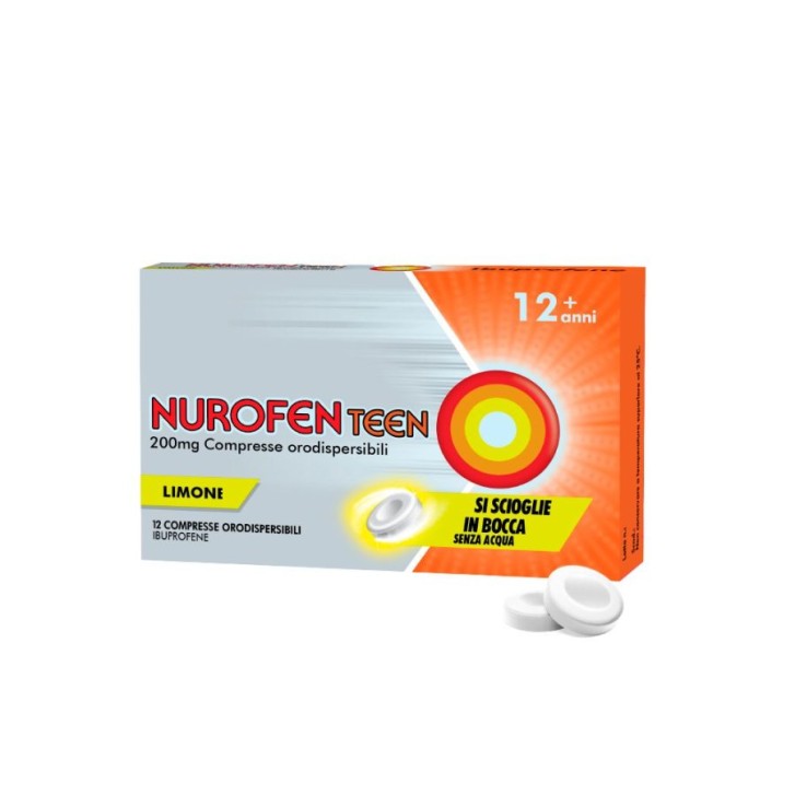 NurofenTeen 200 mg Gusto Limone 12 Compresse Orodispersibili