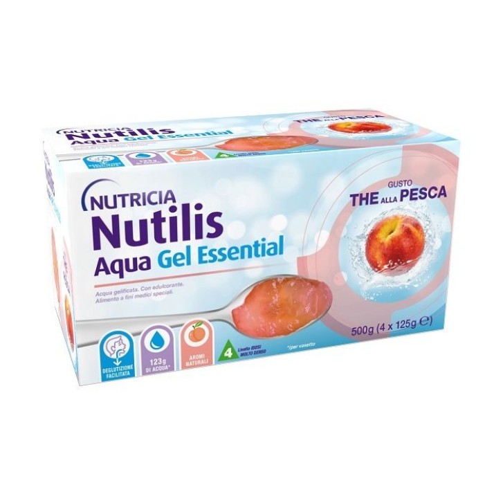 Nutilis Aqua Gel Essential Pesca 4 x 125 g - Alimento a Fini Medici Speciali
