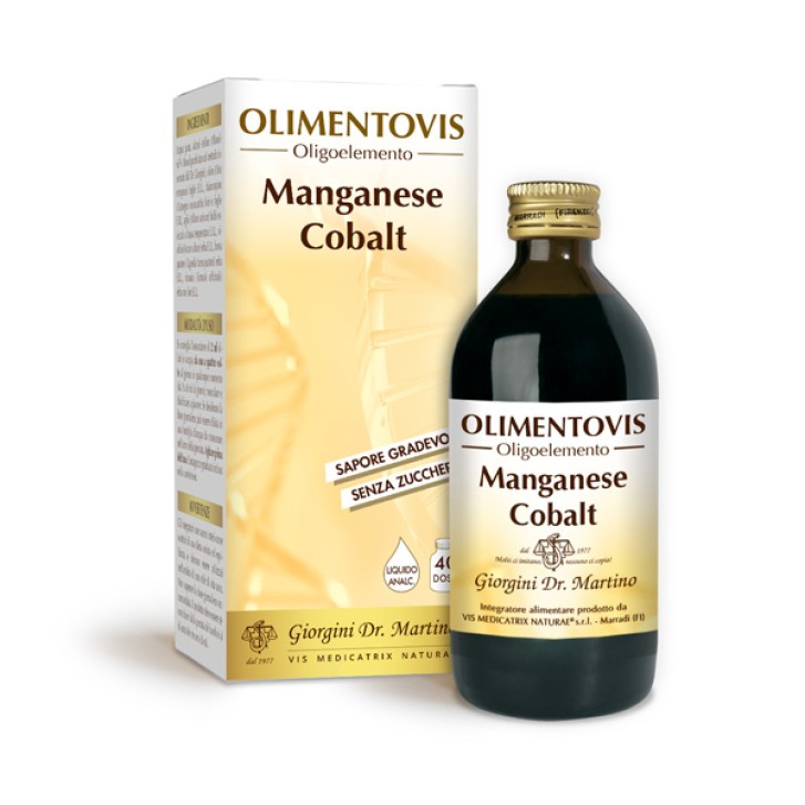 Olimentovis Manganese Cobalto 200 ml Dr. Giorgini - Oligoelementi con Gemmoderivati e Nutritivi Sinergici