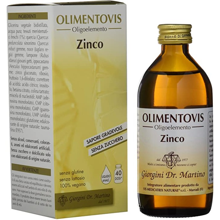 Olimentovis Zinco 200 ml Dr. Giorgini - Oligoelementi con Gemmoderivati e Nutritivi Sinergici