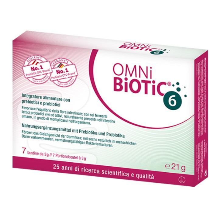 Omni Biotic 6 7 bustine - Integratore Prebiotici e Probiotici