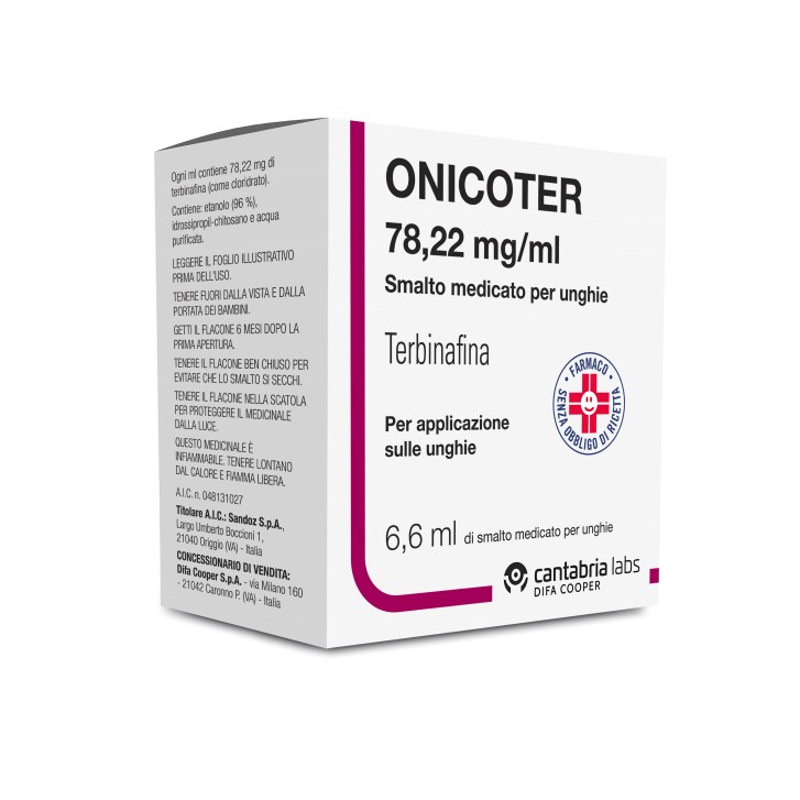 Onicoter Smalto Medicato Unghie 78,22mg/ml Terbinafina 6,6 ml