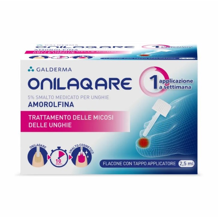 Onilaqare Amorolfina Smalto Unghie 5% per Onicomicosi 2,5 ml