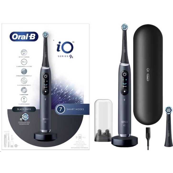 Oral B spazzolino elettrico iO 9 s + 2 testine colore nero