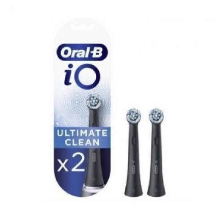 Oral-B Testine di Ricambio IO Ultimate Clean Black 2 pezzi
