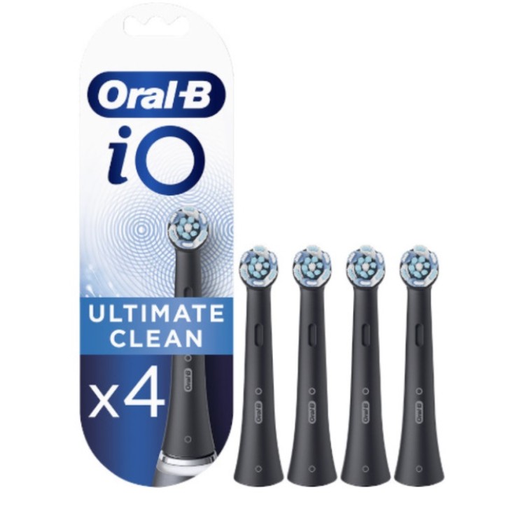 Oral-B Testine di Ricambio IO Ultimate Clean Black 4 pezzi
