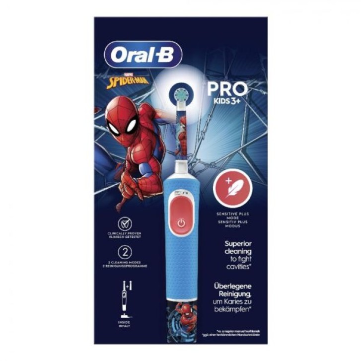 Oral-B Spazzolino Elettrico Spiderman + 1 testina di ricambio