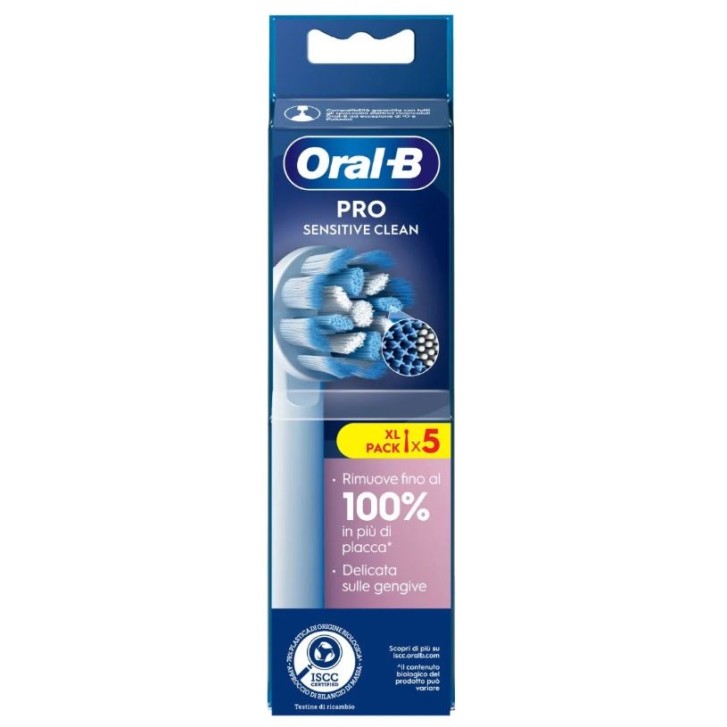 Oral-B Pro Sensitive Clean Testine Ricambio 5 Pezzi