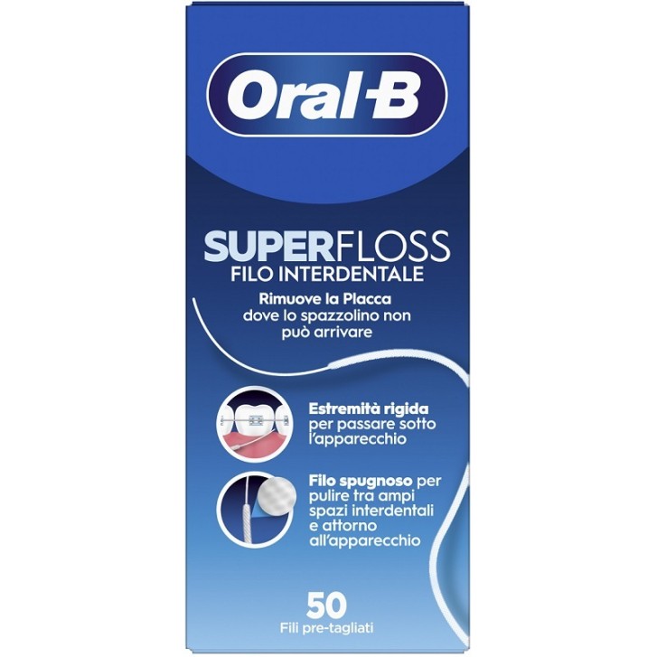 Oral-B Superfloss Filo Interdentale 50 fili pretagliati