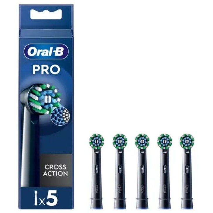 Oral-B Testine Ricambio Cross Action Nere 5 pezzi
