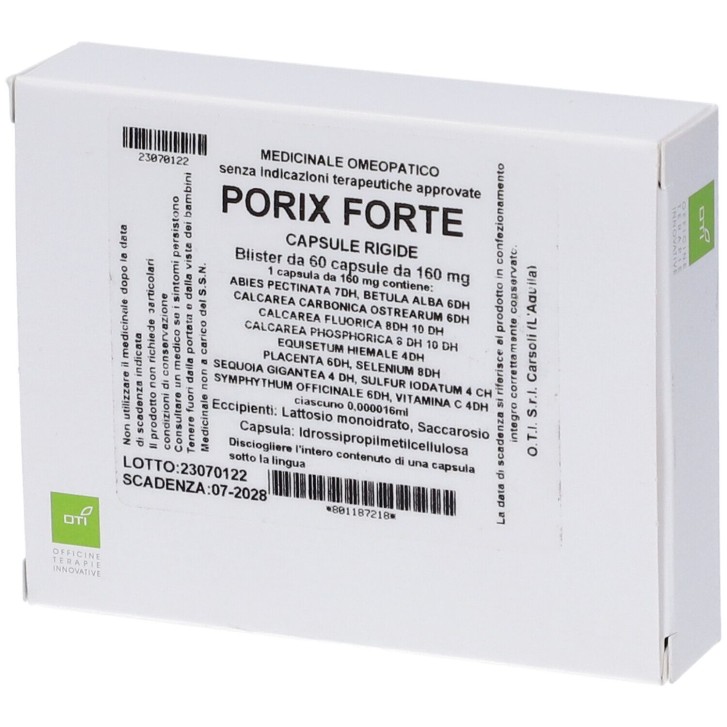 Oti Porix Forte 60 Capsule - Rimedio Omeopatico