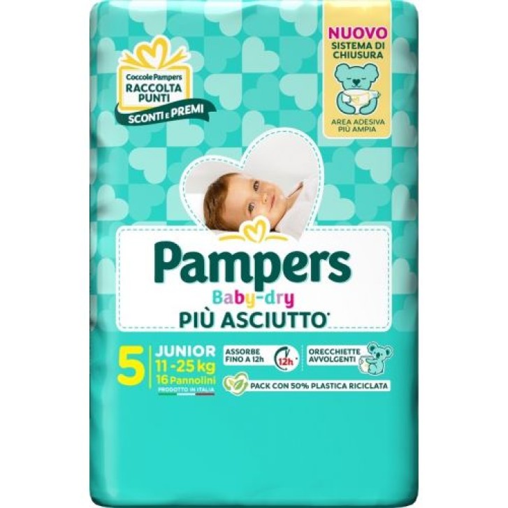 Pampers Baby Dry Downcount Junior 11-25 kg 16 pezzi