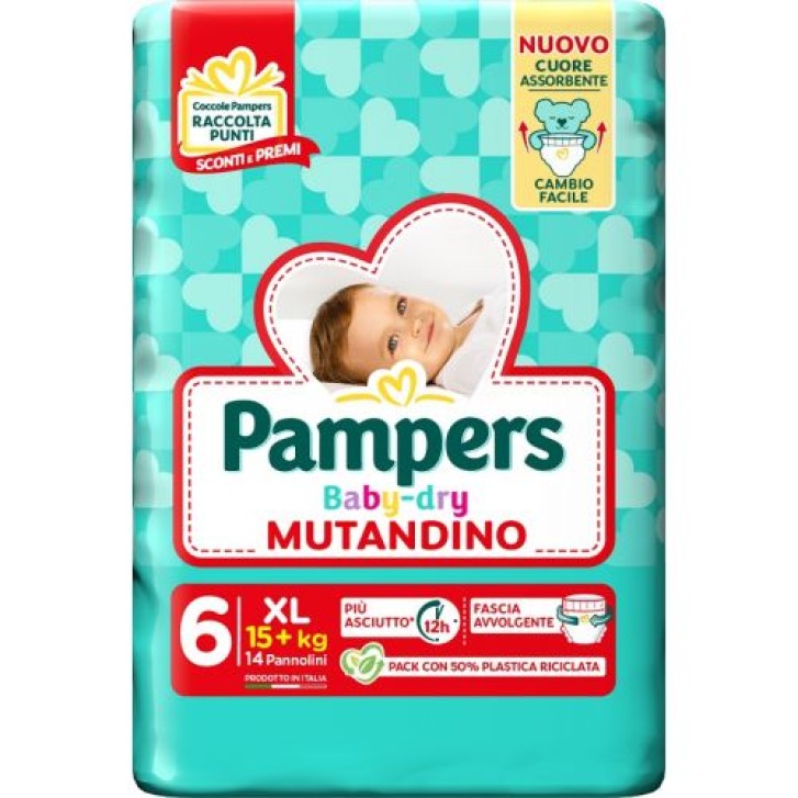 Pampers Baby Dry Mutandino Taglia XL 15+ Kg 14 pezzi