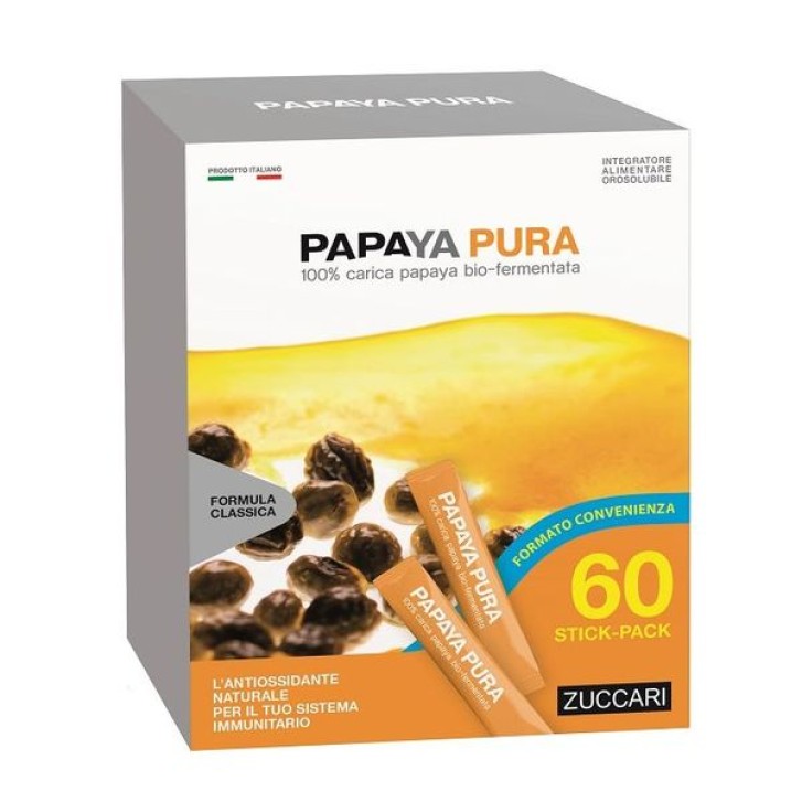 Papaya Pura 60 stick - Integratore Difese Immunitarie e Antiossidante