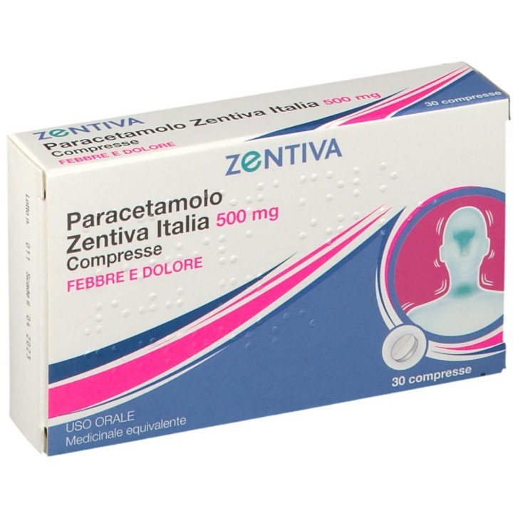 Paracetamolo Zentiva 500 mg Febbre e Dolori 30 Compresse