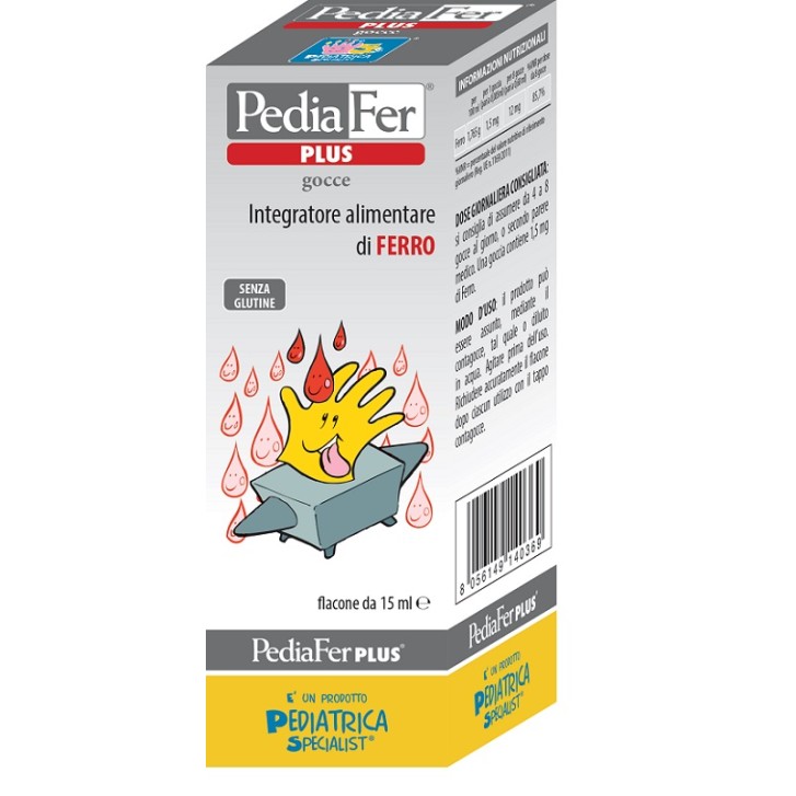 Pediafer Plus Gocce 15 ml - Integratore Ferro per Bambini