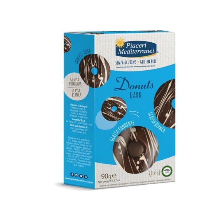 Piaceri Mediterranei Donuts Dark Senza Glutine 2 x 45 grammi