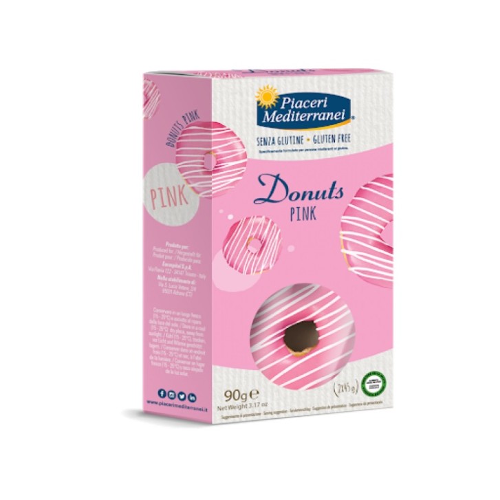 Piaceri Mediterranei Donuts Pink Senza Glutine 2 x 45 grammi