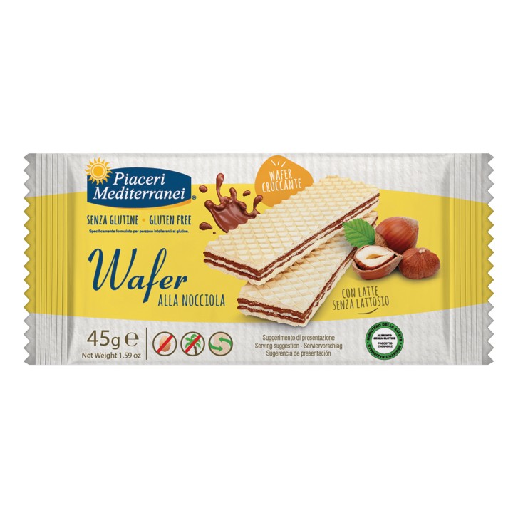 Piaceri Mediterranei Wafer Nocciola 45 grammi