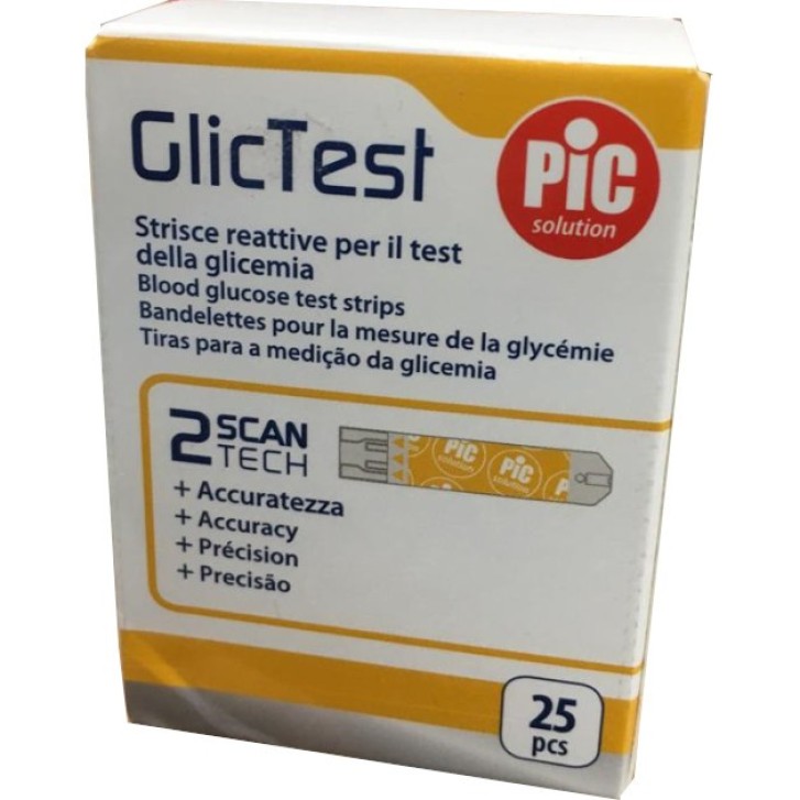 Pic Glic-Test Strisce Reattive per Misurazione Glicemia 25 pezzi