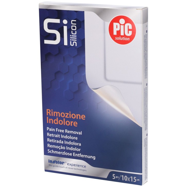 Pic Si Silicon Cerotti Post-Operatori 10 x 8 cm 5 Pezzi