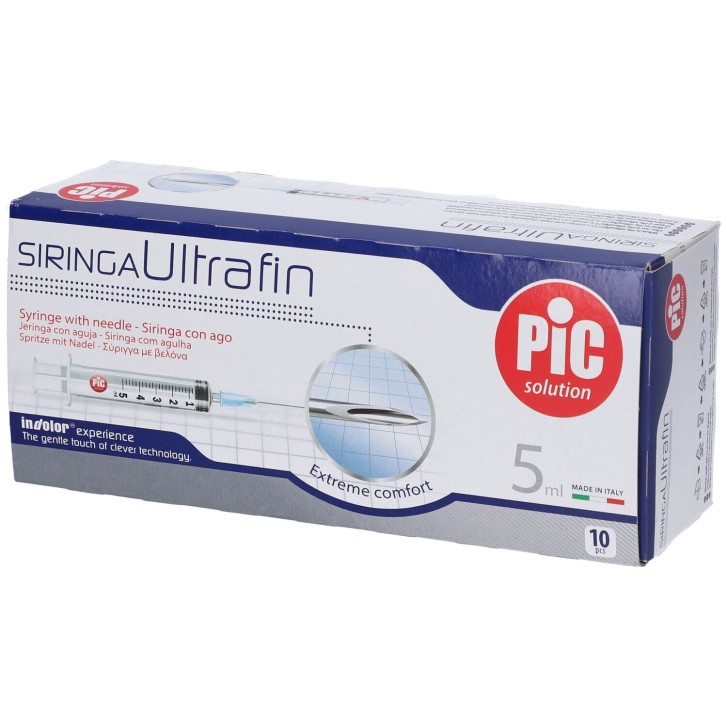 Pic Ultrafin Siringhe 5 ml con Ago G23 1 1/4 10 Pezzi