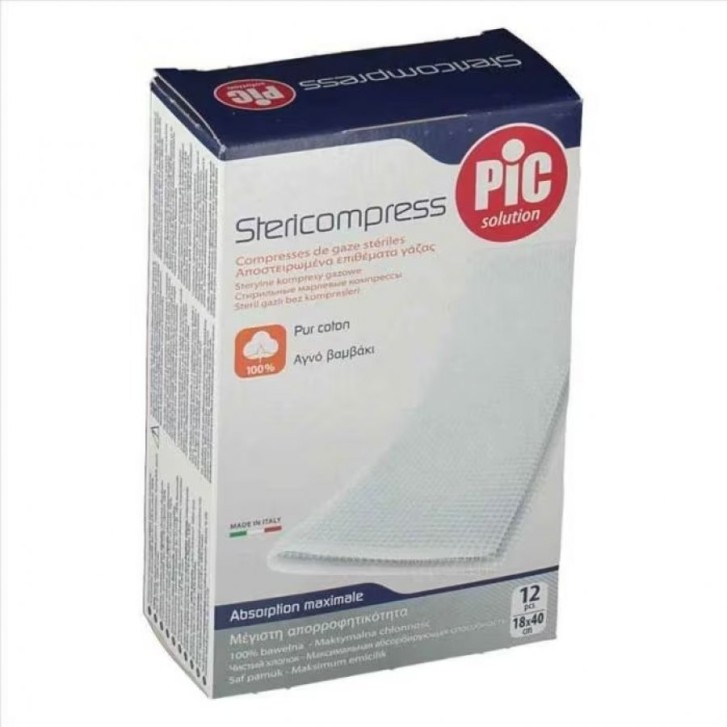 Pic Stericompress 18 x 40 cm 12 Garze