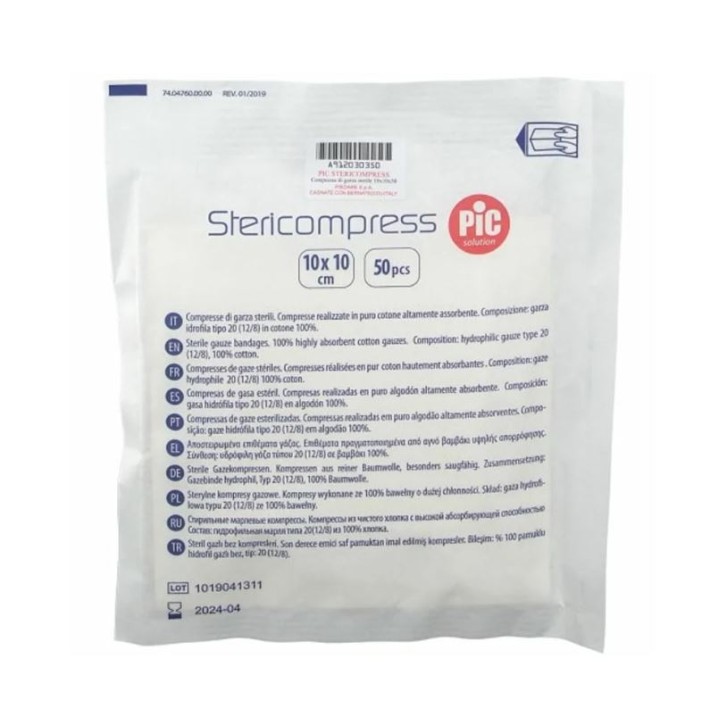 Pic Stericompress Soft 10 x 10 cm 50 Garze
