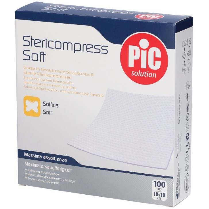 Pic Stericompress Soft Garza TNT 10 x 10 cm Medicazioni 100 pezzi