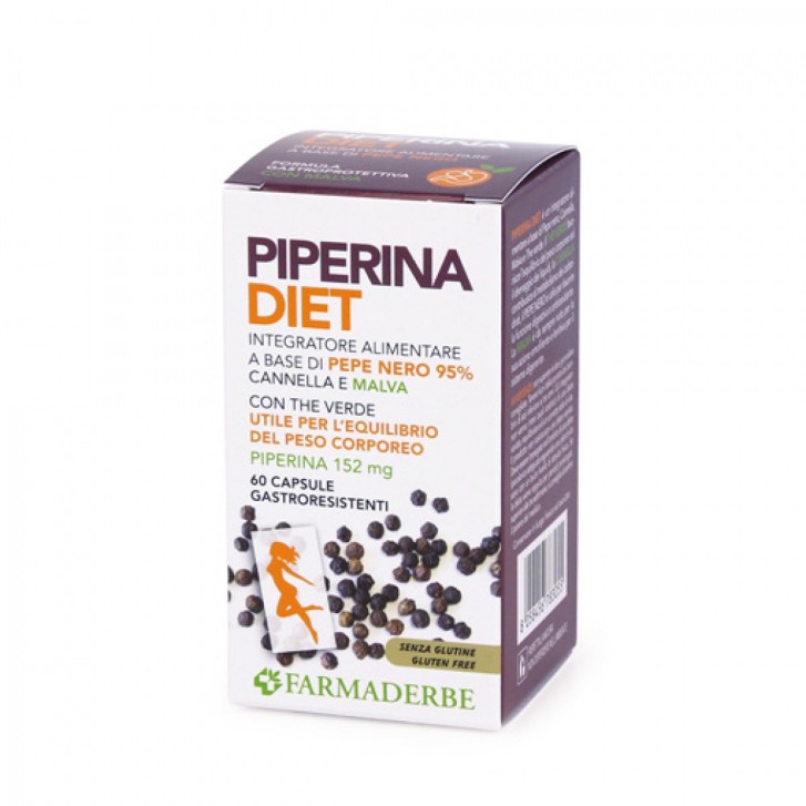 Farmaderbe Piperina Diet 60 Compresse - Integratore Peso Corporeo