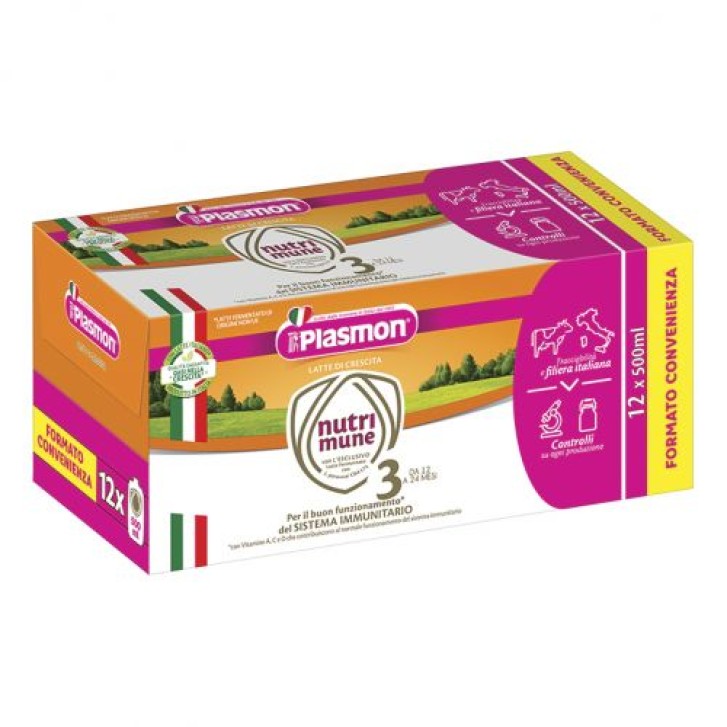 Plasmon Nutri-Mune 3 Latte Liquido 12x500 ml