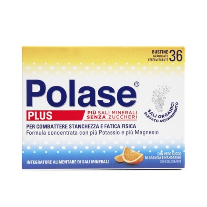 Polase Plus Gusto Arancia e Mandarino 36 bustine - Integratore di Magnesio e Potassio