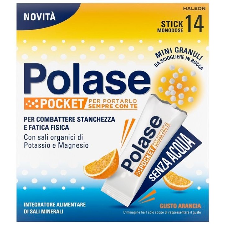 Polase Pocket Gusto Arancia 14 stick - Integratore Sali Minerali