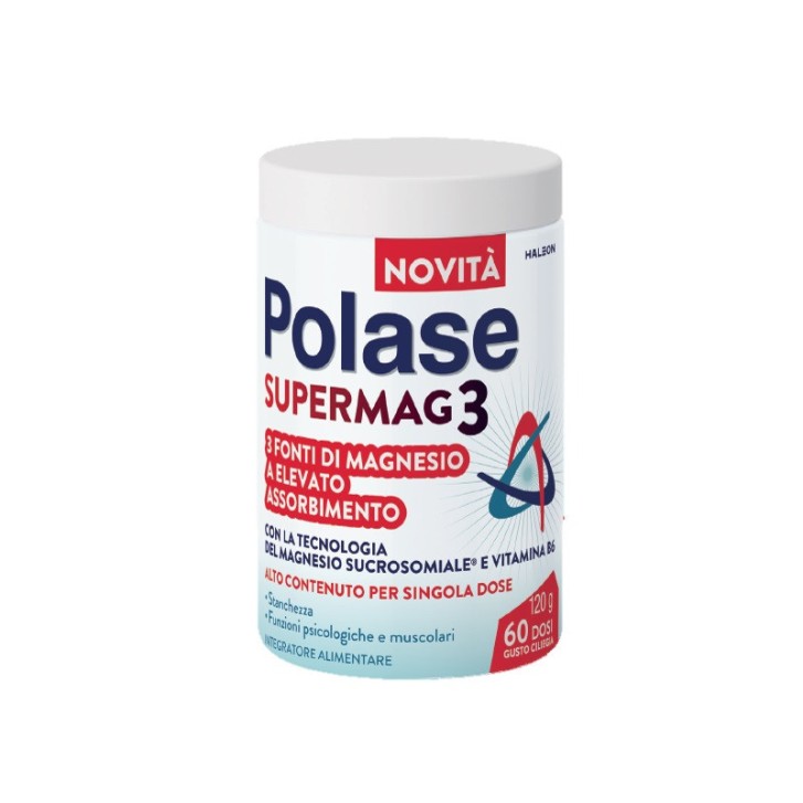 Polase Supermag3 Ciliegia Barattolo 120 grammi - Integratore Magnesio