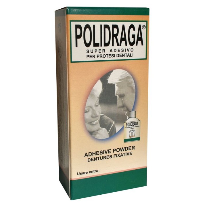 Polidraga Grande Polvere Adesiva per Protesi Dentaria 45 grammi