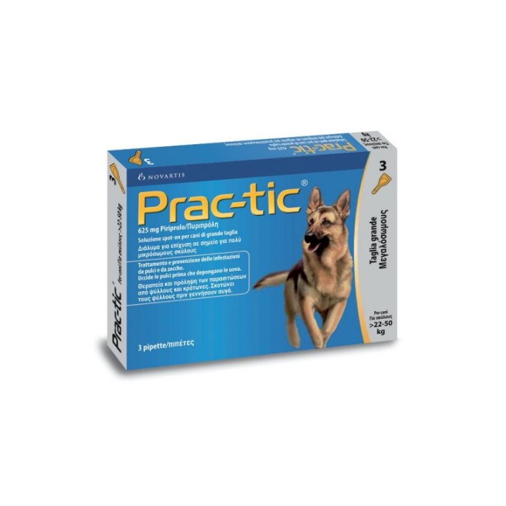 Prac-Tic 625 mg 3 Pipette Bianche Cani 22/50 Kg