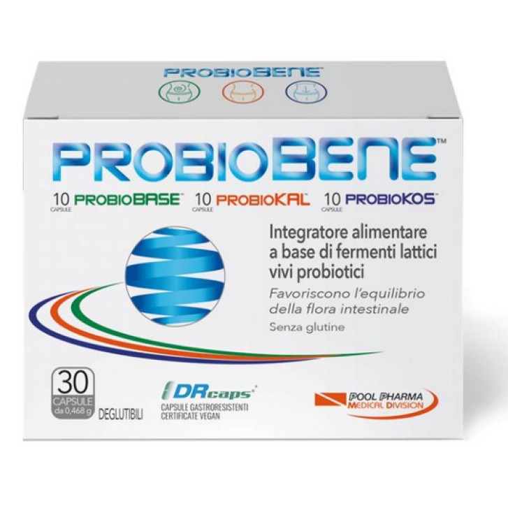 Probiobene 30 Capsule - Integratore Fermenti Lattici Probiotici