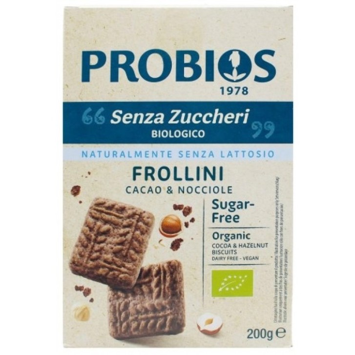 Probios Frollino Cacao e Nocciole Senza Zuccheri 200 grammi