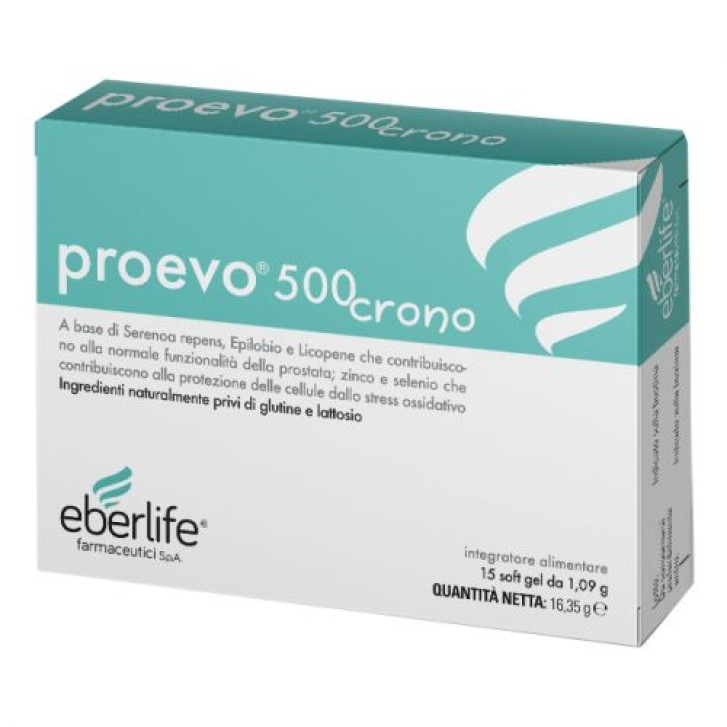 Proevo 500 Crono 15 capsule - Integratore Benessere Prostata e Vie Urinarie