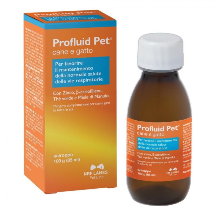 Profluid Pet Sciroppo 85 ml - Mangime complementare Respiratorie Cani Gatti
