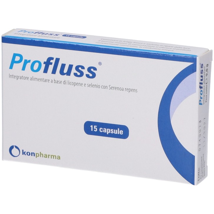 Profluss 15 Capsule - Integratore per Funzionalit&agrave; Prostatica e Vie Urinarie