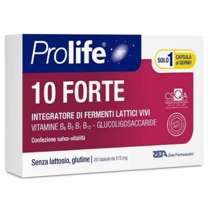Prolife 10 Forte 20 capsule - Integratore Fermenti Lattici