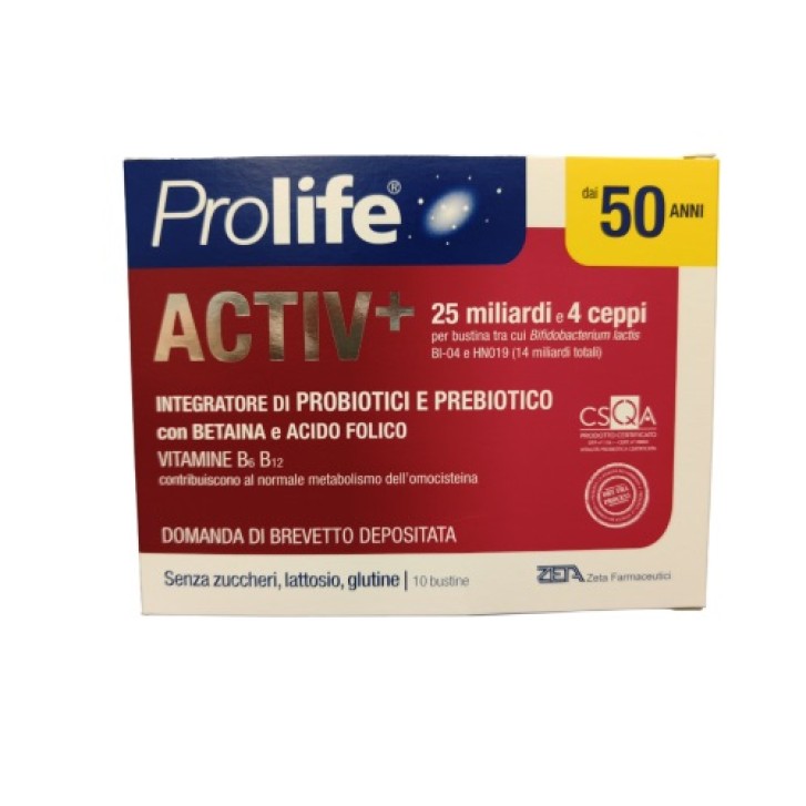 Prolife Activ+ 10 bustine - Integratore Fermenti Lattici Prebiotici e Probiotici