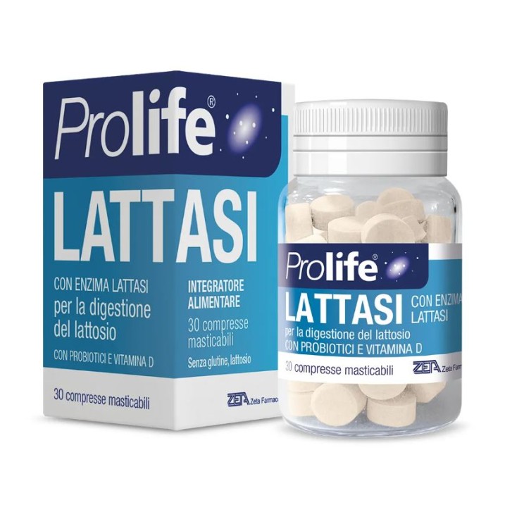 Prolife Lattasi 30 compresse masticabili - Integratore Intolleranza Lattosio