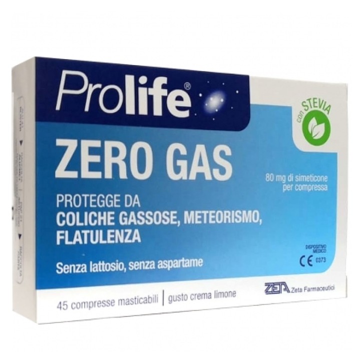 ProLife Zero Gas 45 Compresse - Integratore Coliche Gassose e Meteorismo