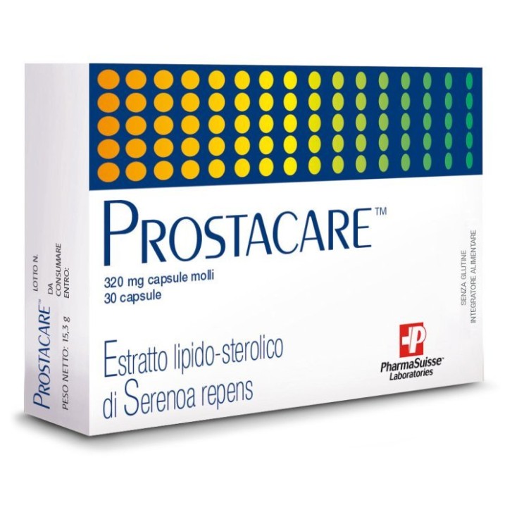 Pharmasuisse Prostacare 30 Capsule Molli - Integratore per Funzionalit&agrave; della Prostata