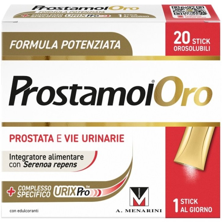 Prostamol Oro 20 Stick Orosolubili - Integratore Benessere Prostata e Vie Urinarie