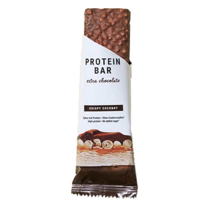 Foodspring Protein Bar Extra Chocolate Barretta Cocco 65 grammi